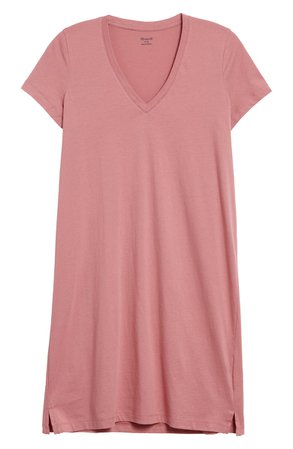 Madewell Northside V-Neck T-Shirt Dress (Regular & Plus Size) | Nordstrom