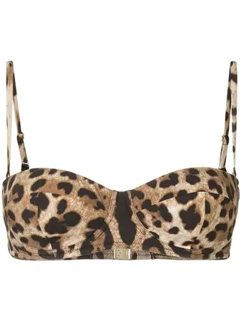 Dolce & Gabbana Leopard Bikini Top  Farfetch