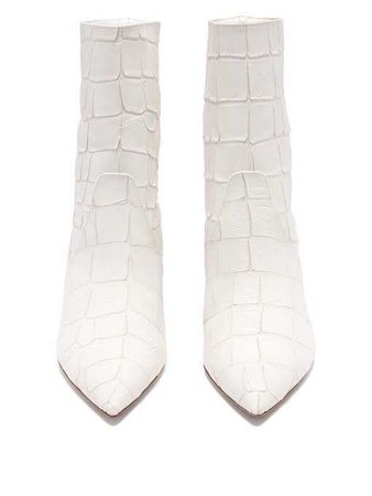 Gabriela Hearst Mariana crocodile-effect leather ankle boots