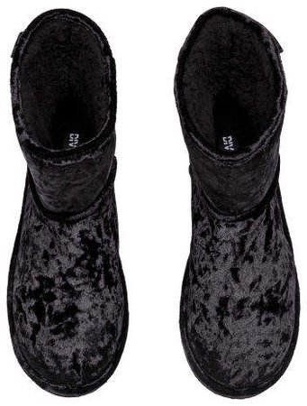 Velvet boots - Black