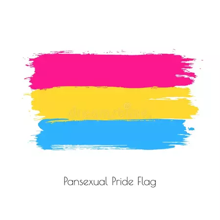 pansexual flag paint cheek