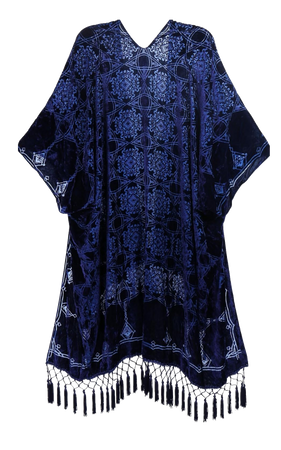 rebbie_irl’s blue velvet burnout kimono