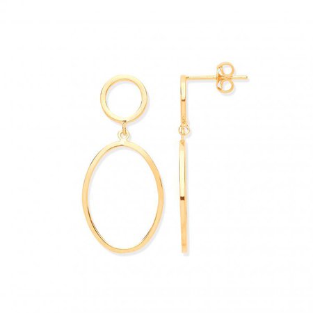 gold oval drop earrings - Google Search