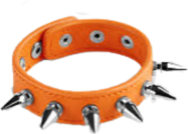 orange spike bracelet