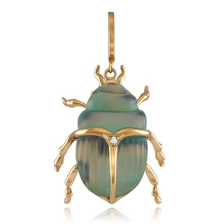 Luminescent Scarab Beetle Charm — Maura Green