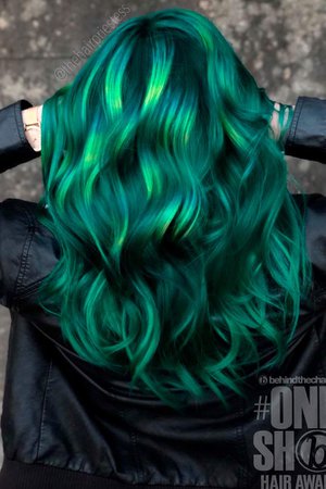 green mix hair