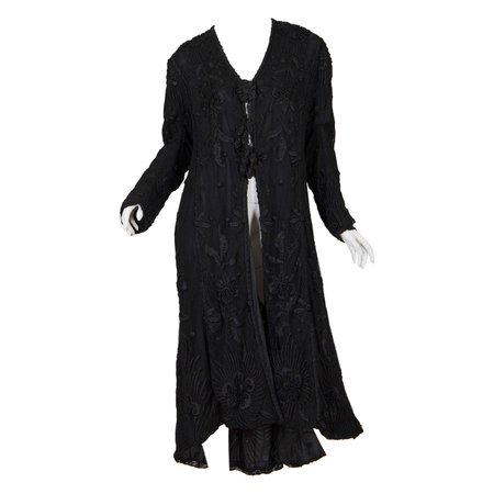 Late-Edwardian Net and Embroidery Lace Coat For Sale at 1stdibs