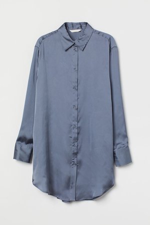 Satin shirt - Blue - Ladies | H&M GB