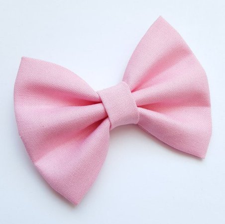 Light pink fabric easter hair bow- spring pastel hair clip for girls