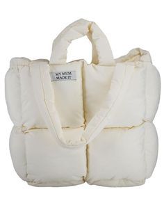 Puffer Tote Bag - Cream