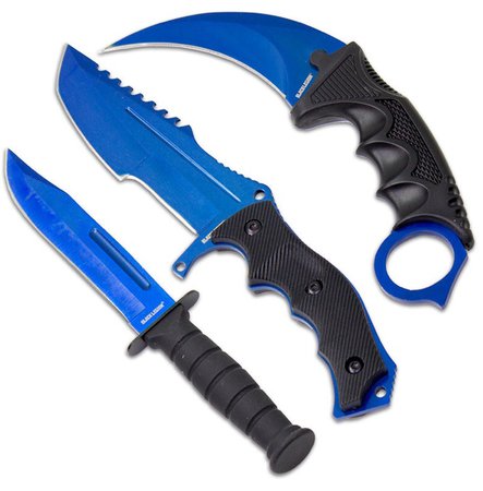 blue knives
