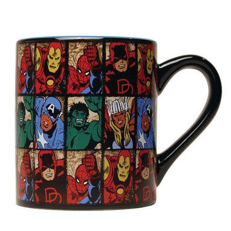 Marvel 14oz. Ceramic Coffee Mug - Comics Grid - Sears
