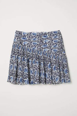 Crinkled Skirt - Blue