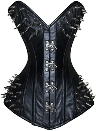 *clipped by @luci-her* luvsecretlingerie Heavy Duty 26 Double Steel Boned Waist Training Real Leather Long Torso Overbust Tight Shaper Corset #8396: Clothing