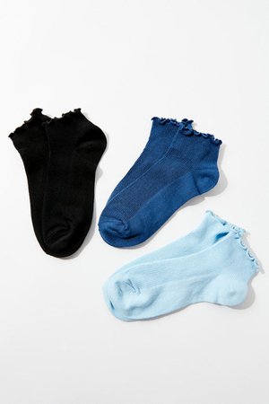 Ruffle Ankle Sock 3-Pack | Urban Outfitters