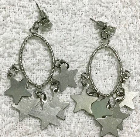 stars silver earings
