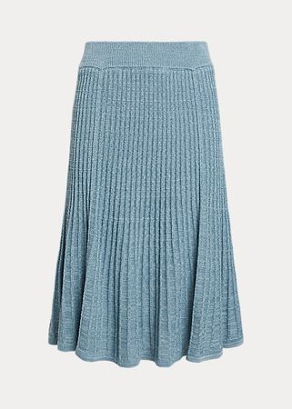Linen-Cotton Knit Skirt