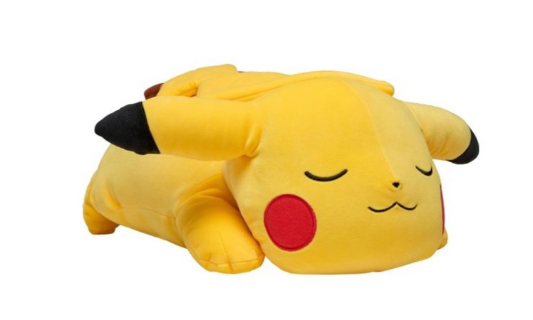 sleeping pikachu plush