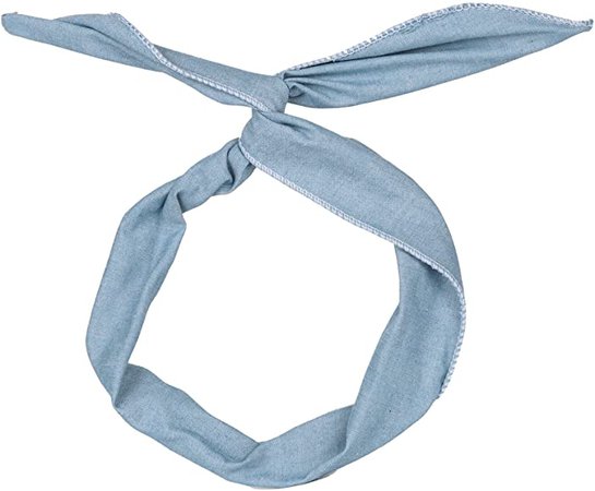 Light Blue Denim Headband - Women Hair Band: Amazon.co.uk: Clothing