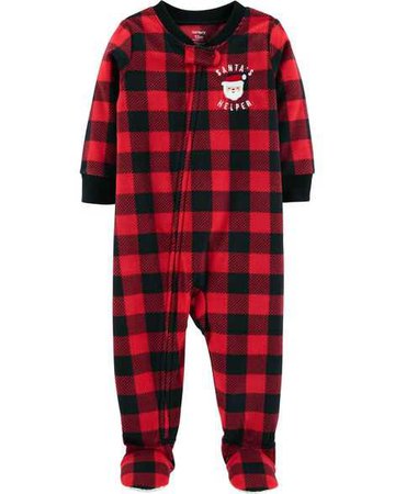 Baby Boy 1-Piece Christmas Fleece PJs | Carters.com
