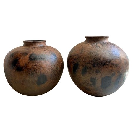Set of Two Large Pots from Mexico For Sale at 1stDibs