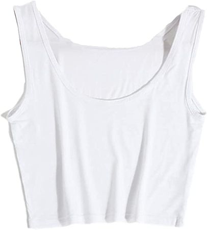Women Thin Shirt Vest Round Neck Collar Sleeveless Ladies T-Shirt Sexy Cami at Amazon Women’s Clothing store