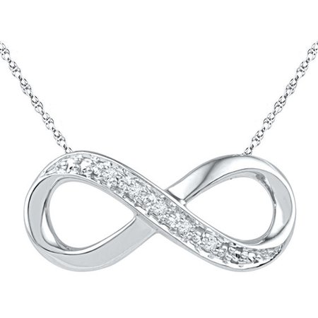Diamond Accent Infinity Necklace in Sterling Silver | Infinity Necklaces | Necklaces | Peoples Jewellers