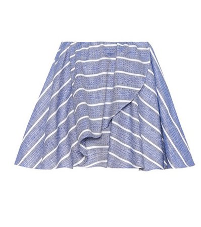 Crossover Wave striped skirt