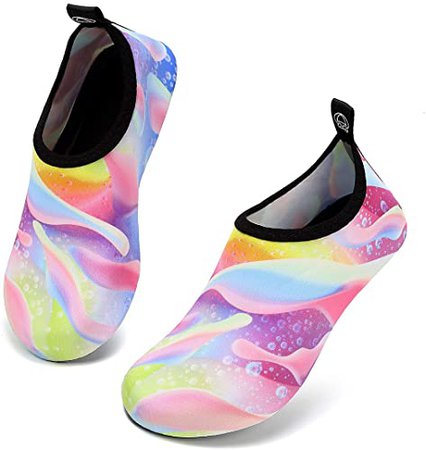 Amazon.com | VIFUUR Women Men Water Shoes Aqua Shoes XidaiBlack - 9-10 W US / 7.5-8.5 M US (40-41) | Water Shoes