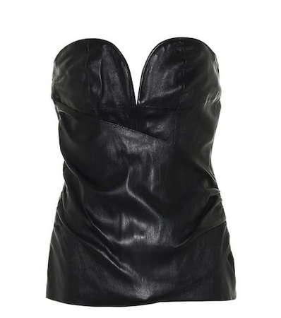 UNRAVEL Leather bustier