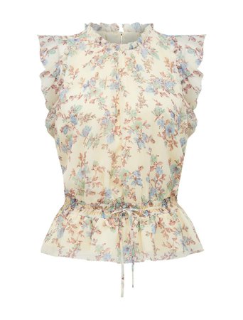 Portia Ruffle Floral Tank Top - Womens Fashion Online | Ever New Clothing