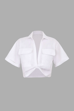 white crop shirt