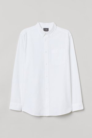 Regular Fit Oxford Shirt - White - Men | H&M US
