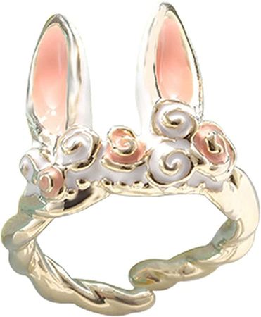 Amazon.com: Rabbit Bunny Ring Multicolor Cute Bunny Rabbit Ring For Women Mood Ring Band : Clothing, Shoes & Jewelry
