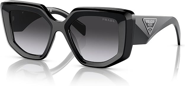 Amazon.com: Prada PR 14ZS 1AB09S Black Plastic Fashion Sunglasses Grey Gradient Lens : Clothing, Shoes & Jewelry