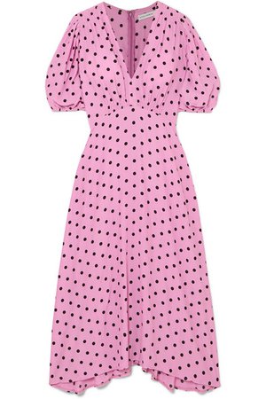 Faithfull The Brand | Vittoria polka-dot crepe midi dress | NET-A-PORTER.COM