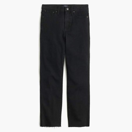 Vintage straight jean with straight-cut hem in black