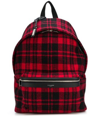 Saint Laurent Tartan Check Backpack - Farfetch