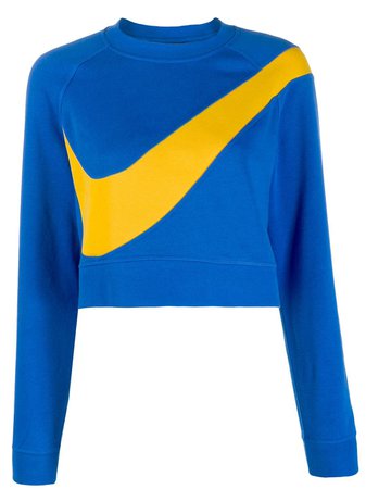 Blue Nike Contrast Logo Jumper | Farfetch.com