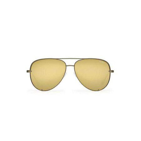 Quay Australia High Key Sunglasses Green Gold