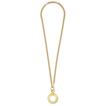 chanel 70s magnifying glass pendant necklace