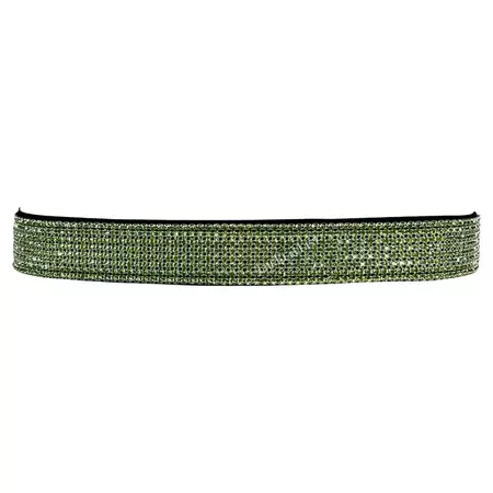 F/W 2000 Dolce and Gabbana Rhinestone Green Rhinestone Belt For Sale at 1stDibs | green glitter belt, green sparkly belt