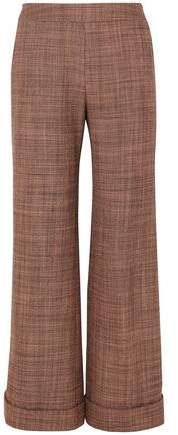 Wool-tweed Straight-leg Pants