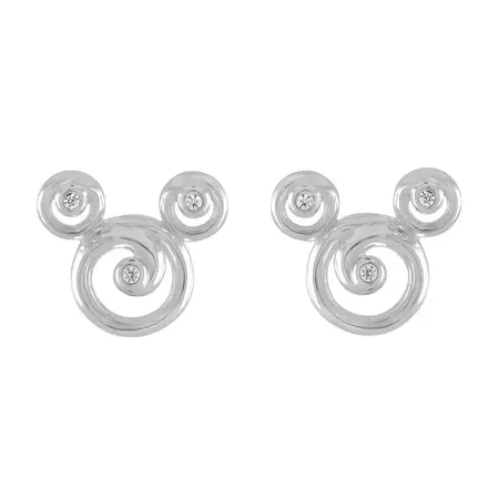 Mickey Mouse Swirl Icon Earrings by Rebecca Hook | shopDisney
