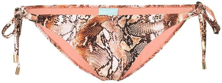 Cancun snake-print bikini bottoms