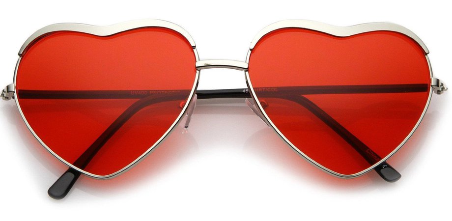 metal heart glasses