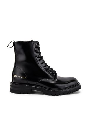Common Projects Combat Boot in Black | REVOLVE