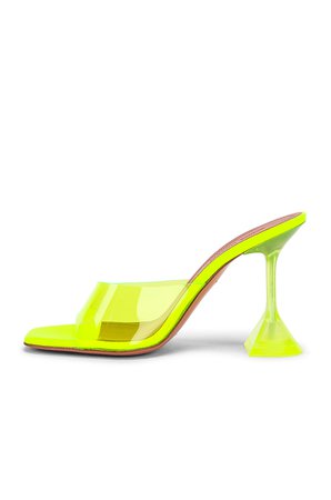 AMINA MUADDI Lupita Glass Sandal in Yellow Fluo | FWRD