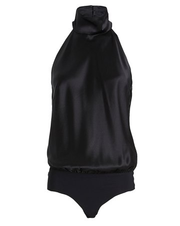 ALIX NYC | Laight Silk Halter Bodysuit | INTERMIX®