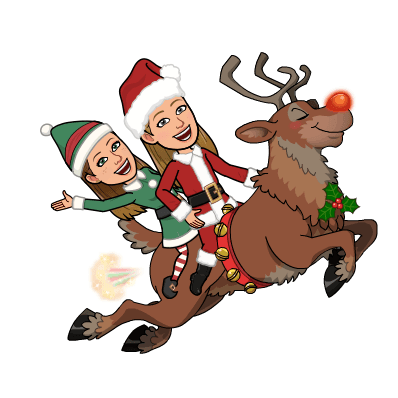 flying with my bestie on a reindeer